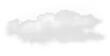 White clouds isolated on transparent background
