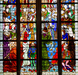 Wall Mural - Cathedral of the holy cross, Orleans, France, stained glasses