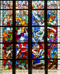 Wall Mural - Cathedral of the holy cross, Orleans, France, stained glasses