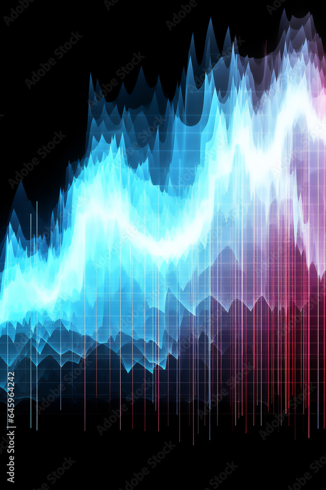 Audio soundwave scope signal as an abstract background depicting a ...