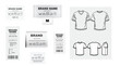 Vector clothing label tags and t shirt template for apparel products.100% vector.