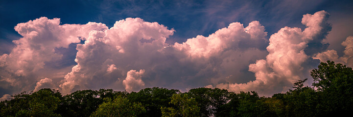 Wall Mural - Summer cloudscape over New Haven, Connecticut