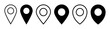 Location icon set, Map pin place marker. location pointer icon symbol in flat style. Location pin line icon, Navigation sign	