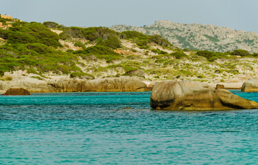 Panorama dell'Isola di Spargi. Arcipelago della Maddalena. Sardegna, Italy