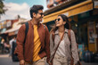 © PRASANNAPIX - Happy indian couple tourist holding bag wearing sunglasses and enjoying journey