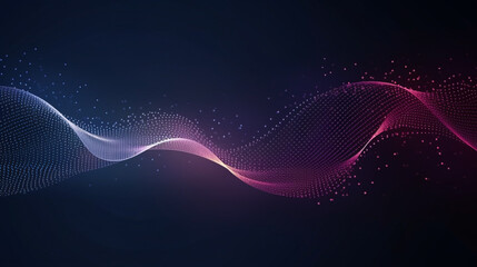 Wall Mural - Dynamic Waves of Particles: A Versatile Design for Brochures, Flyers, Magazines, Business Cards, and Banners..
