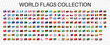 World flags collection. All national flags. Vector EPS 10