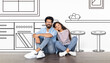 © Prostock-studio - Happy young indian couple enjoy dreams of own house, buy new home, design, in kitchen interior