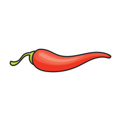 Wall Mural - Spicy pepper vector icon.Color vector icon isolated on white background spicy pepper .