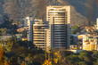 skycrappers in Tegucigalpa City and with yellow sunset light