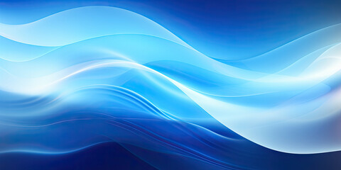 Wall Mural - Abstract blue wave wallpaper. Created with generative AI tools