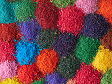 Multi-colored Shavings Of Colored Pencil Lead