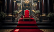 Royal Walkway: Red Carpet Leading to Sovereign Seats in Palace