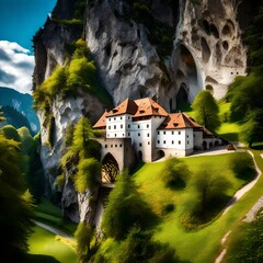 Poster - castle in the mountains