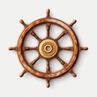 Free Crafting a Ship Wooden Steering Wheel Logo Design for Nautical Elegance Generative AI