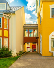 Wall Mural - Mont Tremblant, beautiful national park and village in perfect harmony with nature.The unique and wonderful Mont-Tremblant resort village, Quebec, Canada. High quality photo