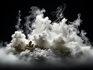 Wall Mural - smoke on black UHD wallpaper Stock Photographic Image