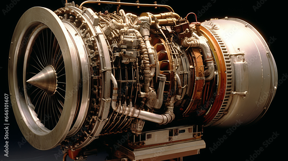 Turbine Engine Profile. Aviation Technologies.generative ai Stock Photo ...