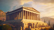 Architectural Elegance: AI-Generated 8K Image of Preserved Ancient Greek Temple