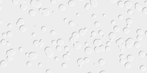 Wall Mural - random sized small scattered white inset circles or cylinders geometry objects background wallpaper 