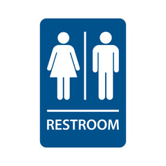 Wall Mural - Restroom sign