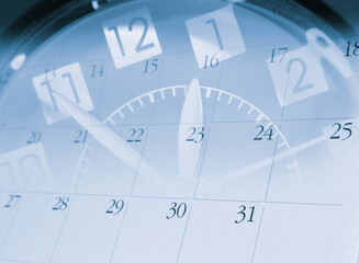 Poster - Clock and calendar