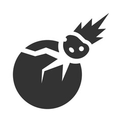 Wall Mural - Comet earth collision Icon