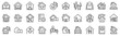© SkyLine - Set of 30 outline icons related to homeschooling, online education, remotely studying. Linear icon collection. Editable stroke. Vector illustration