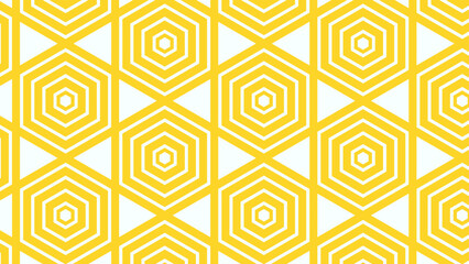 Seamless abstract geometric pattern with hexagons for fabric, background, surface design, packaging Vector illustration