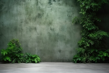 Wall Mural - Picture of green wall covered in various plants. This image can be used to showcase beauty of nature or to emphasize concept of growth and sustainability.