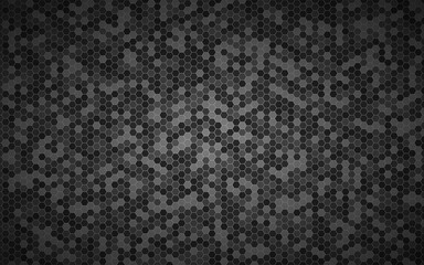 Wall Mural - modern high resolution blue geometric background with polygonal grid. abstract black metallic hexago