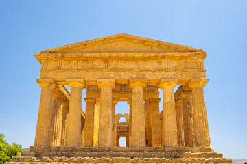 Temple of Concordia in Valley of the Temples. Archaeological site in Agrigento at Sicily, Italy, Europe.