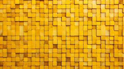 Wall Mural - yellow mosaic tile pattern, tiled background