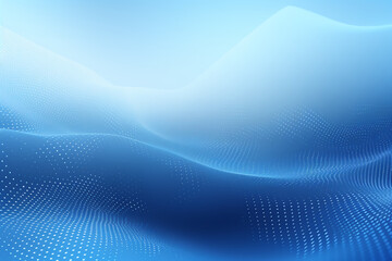 Abstract blue digital technology background of dots and lines. Concept for neural network, communication, data stream, cyber data flow,  supercomputer, cloud computing. Generative AI illustration