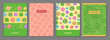© neliakott - Succulent houseplant notebook cover template set. Exotic tropical home plant design for notepad planner, brochure, book, catalog. Decorative desert flower plants layout page print blossom poster