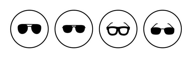 Wall Mural - Glasses icon vector. eye glasses icon. sunglasses