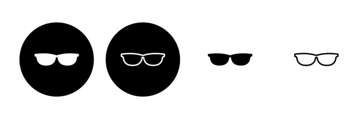 Glasses icon set. Glasses vector icon