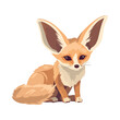 fennec fox icon isolated