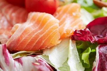 Sticker - Thinly sliced raw salmon salad