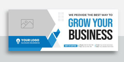 Poster - Digital marketing facebook cover web banner template