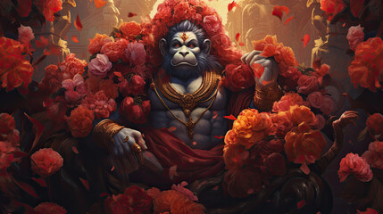 Wall Mural - Lord Hanuman the living god