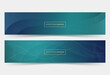 © mukhamad - banner background advertising, colorful, 2 set, dark green and blue, line wave, abstract eps 10