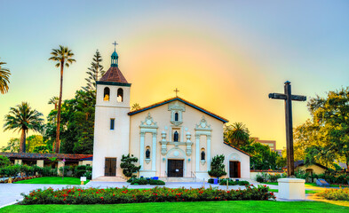 Canvas Print - Mission Santa Clara de Asis in Santa Clara - California, United States