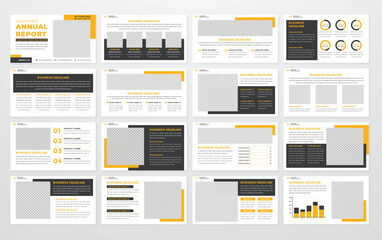 Wall Mural - business presentation template editable vector design
