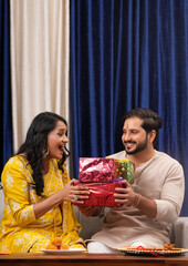 Young couple celebrating festival