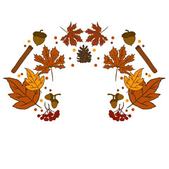 Wall Mural - Fall Leaves Banner