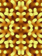 Leinwandbilder - 3d rendering digital illustration of a pattern of spiral neon colored objects with a depth of field effect