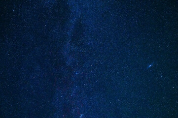 Wall Mural - stars background a blue starry sky at dark night