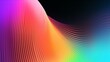 © Glittering Humanity - This abstract artwork of vibrant curved lines on a dark background evokes a feeling of energy and beauty, creating a captivating rainbow of color that is both captivating and calming