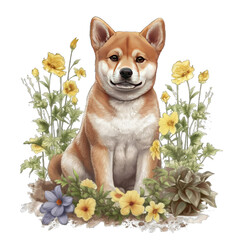 Wall Mural - Shiba Inu Puppy: The Epitome of Cuteness